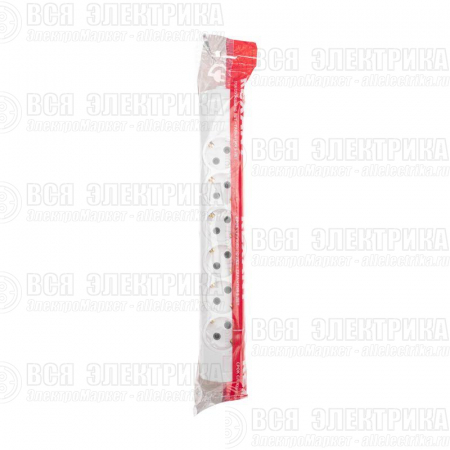Колодка 6-м с заземл. PREMIUM бел. Rexant 13-4403