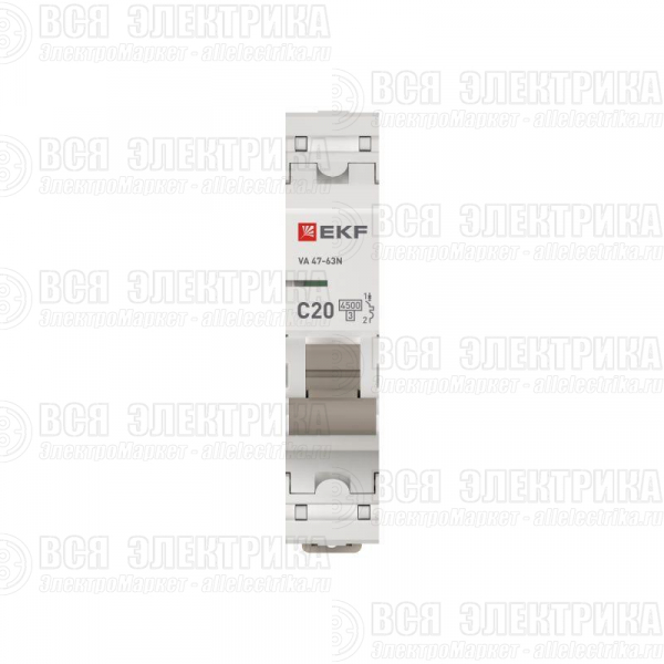 Выключатель автоматический 1п C 20А 4.5кА ВА 47-63N PROxima EKF M634120C