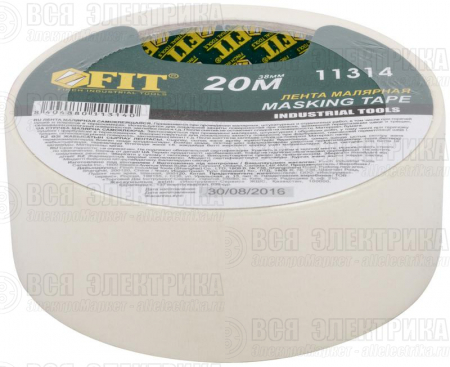 Лента малярная креппированная клейкая 38ммх20м FIT 11314