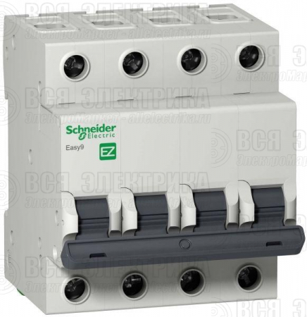 Выключатель автоматический модульный 4п C 6А 4.5кА EASY9 =S= SchE EZ9F34406