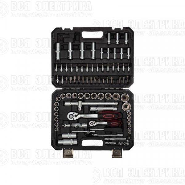 Набор инструментов 1/2 1/4 CrV 94 предмета пластик. кейс Kranz KR-66-6694