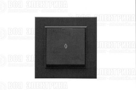 Выключатель проходной 1-клав. Karea LINE STAR чер.Makel 86054005