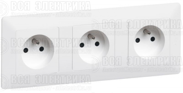Розетка 1-м СП Valena Life 16А IP20 250В 2P защ. шторки безвинтов. клеммы с лицев. панелью механизм бел. Leg 753416