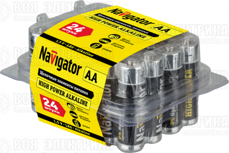 Элемент питания алкалиновый AA/LR6 94 786 NBT-NE-LR6-BOX24 (уп.24шт) Navigator 94786