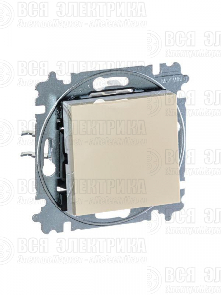 Переключатель 1-кл. СП Levit IP20 сл. кость/бел. ABB 2CHH590645A6017