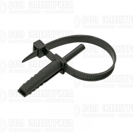 Хомут дюбельный 7х150 черн. (уп.50шт) PROxima EKF plc-nst-7.2x150b