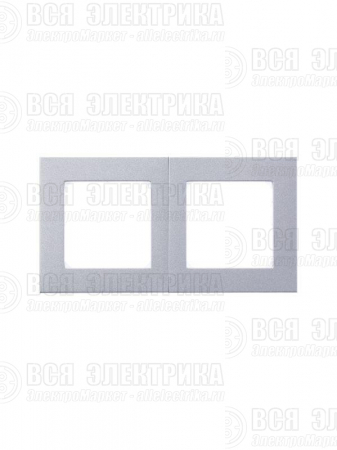 Рамка Levit 2п серебр./дым. черн. ABB 2CHH015020A6070