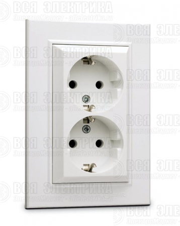 Розетка 2-я с/з СП Karea 16А IP20 бел. Makel 56001082