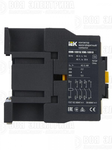 Контактор КМИ-10910 9А 230В/АС3 1НО KARAT IEK KKM11-009-230-10