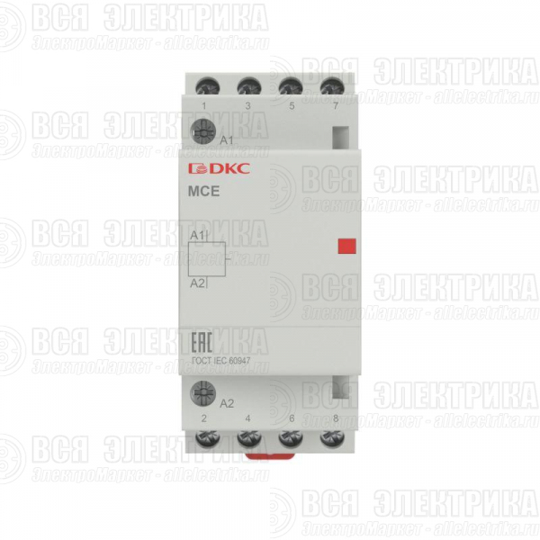 Контактор модульный YON max типа MCE 4P 25A 240В 4НО YON MCE-25-40-A240