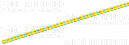 Трубка термоусадочная ТТУ нг-LS 8/4 желт./зел. 1м IEK UDRS-D8-1-K52