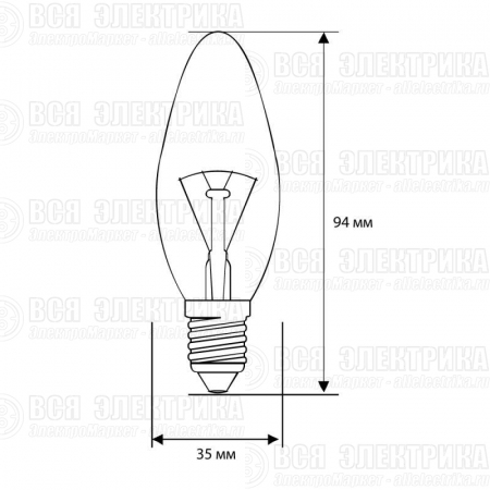 Лампа накаливания MIC B CL 60Вт E27 Camelion 9871