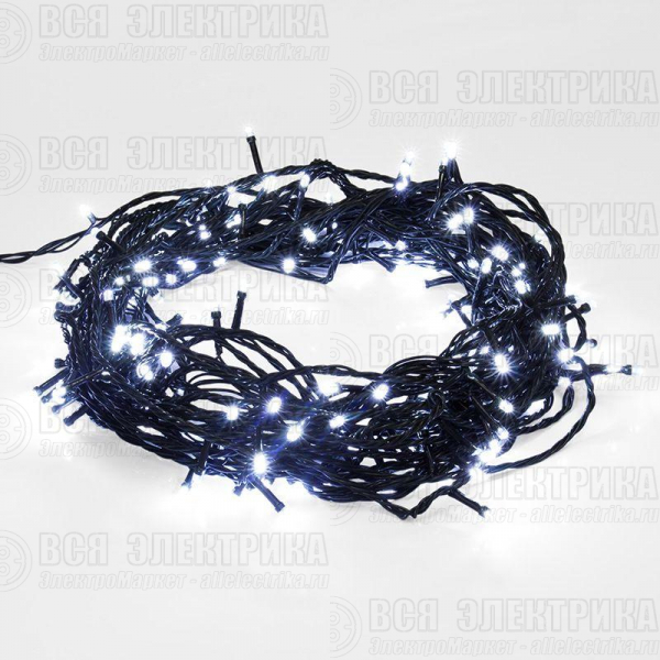 Гирлянда светодиодная универсальная 20м 200LED бел. 8Вт IP20 с контроллером 8 режимов Neon-Night 303-106