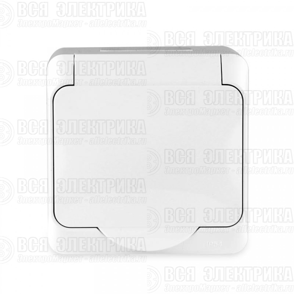 Розетка 1-м ОП Nix 16А IP54 250В с заземл. с крышкой бел. TOKOV ELECTRIC TKE-NX-R1Z-C01-IP54