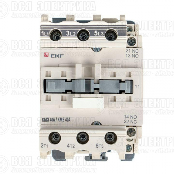 Контактор КМЭ 40А кат. 195.5-253В AC 1НО+1НЗ EKF ctr-s-40-220