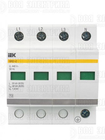 Ограничитель перенапряжения ОПС1-C 4P KARAT IEK MOP20-4-C