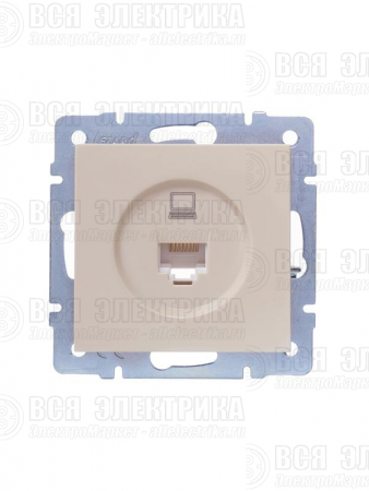 Розетка компьютерная 1-м СП Vesna механизм крем. LEZARD 742-0388-139