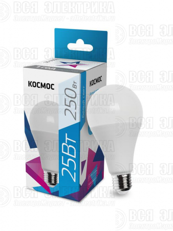 Лампа светодиодная A65 25Вт 4500К E27 220В КОСМОС LkecLED25wA65E2745