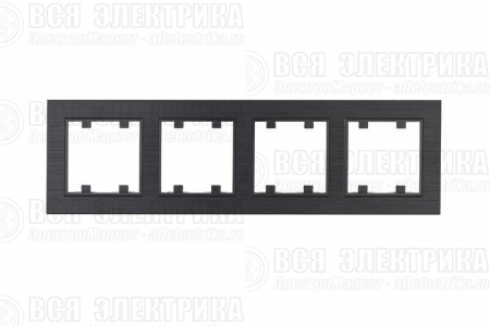 Рамка 4-м Karea LINE STAR дым. металлик Makel 86050704