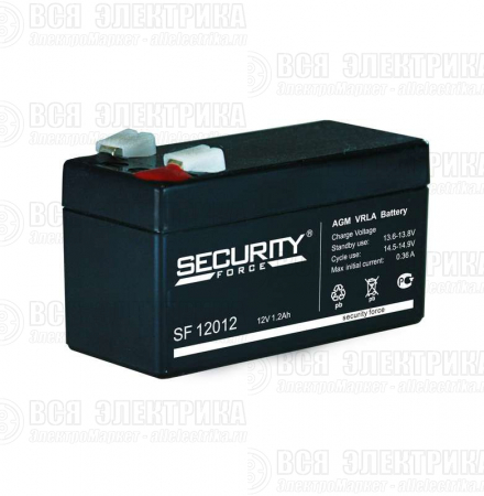 Аккумулятор ОПС 12В 1.2А.ч SF 12012 Security Force 4614030010003
