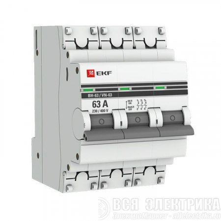 Выключатель нагрузки 3п 63А ВН-63 PROxima EKF SL63-3-63-pro