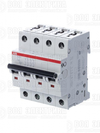 Выключатель автоматический модульный 4п C 25А 6кА S204 C25 ABB 2CDS254001R0254