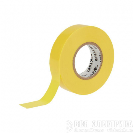 Изолента ПВХ профессиональная 0.18х19мм 20м желт. (уп.10шт) Kranz KR-09-2802