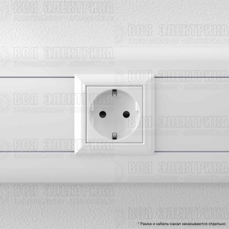 Розетка 1-м 2мод. Avanti "Белое облако" 16А IP20 2P+E защ. шторки бел. DKC 4400002