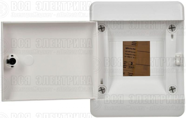 Корпус ЩРН-П-4 UNION Compact IP41 бел. дверь пластик. IEK UIC-KP13-N-04-41-K01