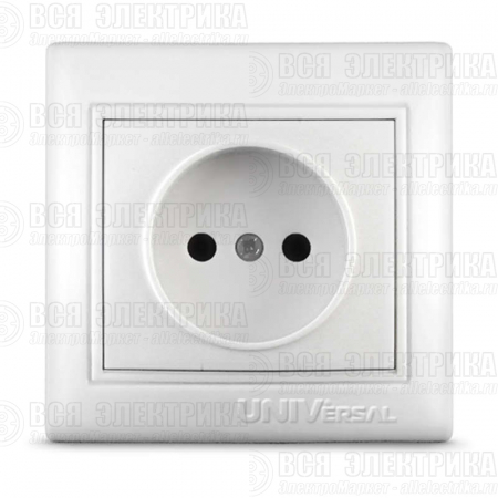 Розетка 1-м СП Севиль 16А IP20 без заземл. бел. UNIVersal С0022