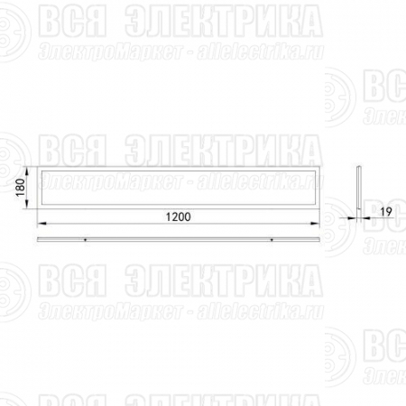 Светильник светодиодный SPO-7-40-6K-M (4) 40Вт 6500К 3240лм 1200х180х19 матов. Эра Б0036138
