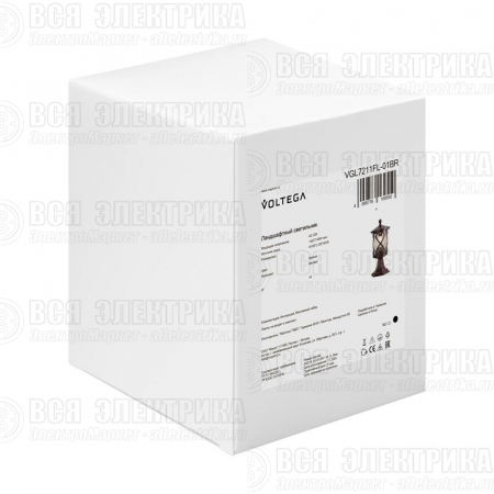 Светильник Mifi 1х40Вт E27 IP44 ландшафтный Voltega VGL7211FL-01BR