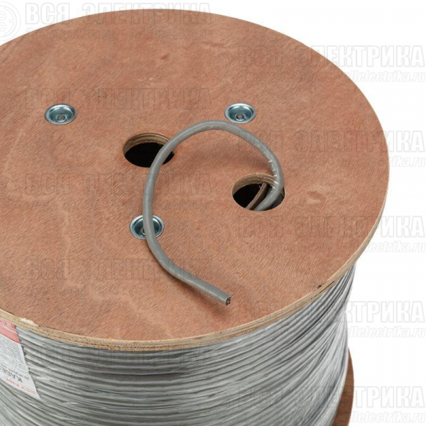 Кабель витая пара F/UTP кат.6 4х2х0.57 23AWG solid ZH нг(А)-HF INDOOR CU сер. (305м) Rexant 01-0167