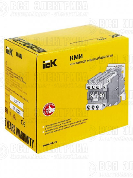 Контактор КМИ-35012 50А 230В/АС3 1НО 1НЗ KARAT IEK KKM31-050-230-11