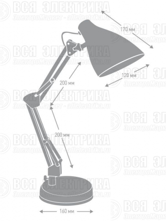 Светильник KD-331 C26 настол. 230В 40Вт E27 тауп Camelion 13873