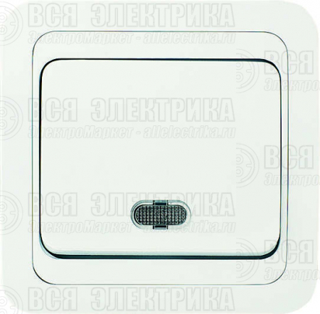 Выключатель 1-кл. СП Mimoza 10А IP20 с подсветкой бел./бел. Makel 12021