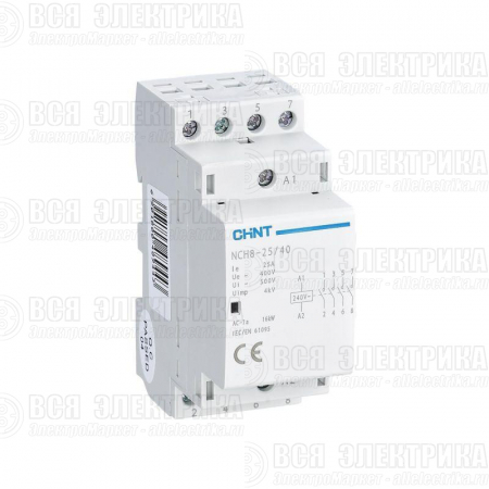 Контактор модульный NCH8-25/40 25А 4НО AC 220/230В 50Гц (R) CHINT 256089