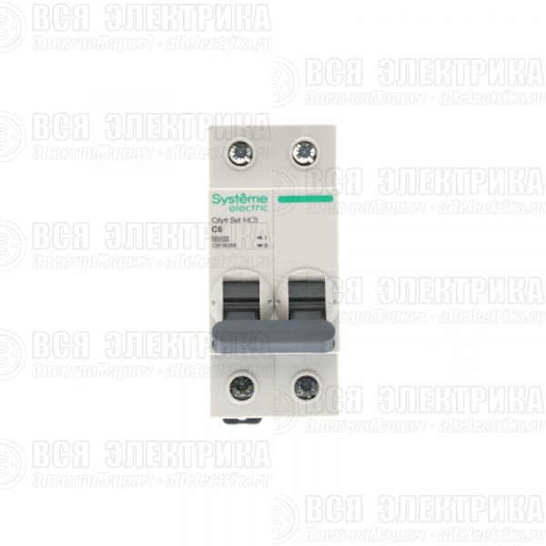 Выключатель автоматический 2п C 6А 6кА 230В City9 Set SE C9F36206