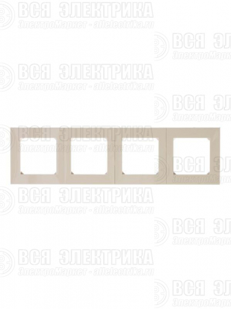 Рамка Levit 4п сл. кость/бел. ABB 2CHH015040A6017
