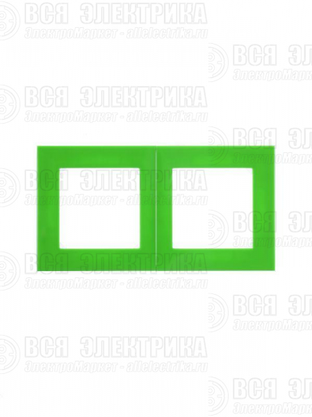 Рамка Levit 2п зел./дым. черн. ABB 2CHH015020A6067