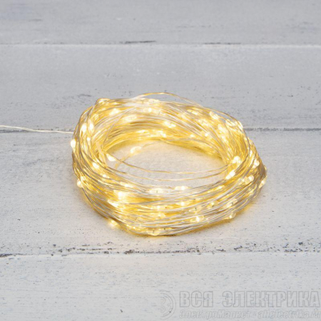 Гирлянда светодиодная "Роса" 30м 300LED тепл. бел. 3.6Вт IP44 с трансф. Neon-Night 303-216