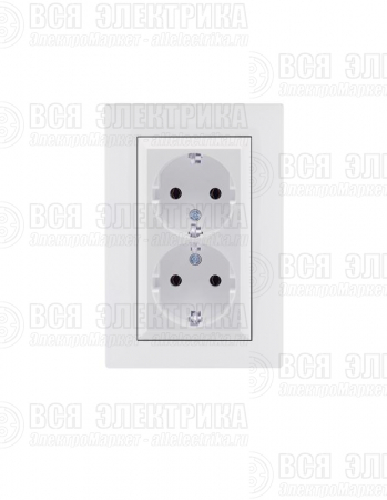 Розетка 2-я Karea RIZZ с заземл. бел. Makel 88001082