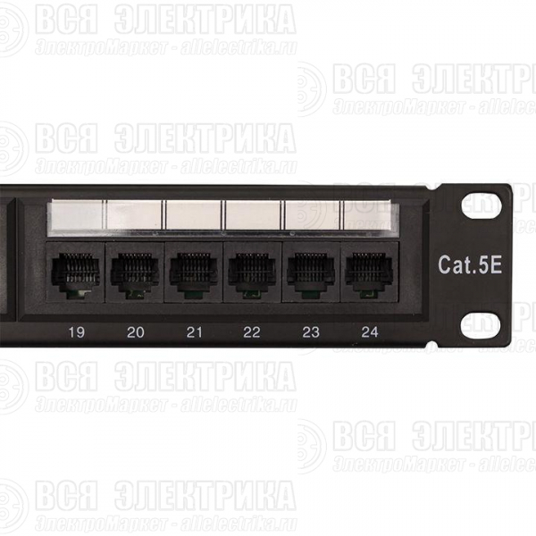 Патч-панель 19дюйм 1U кат.5E UTP неэкранир. 24 порта RJ45 Dual IDC с органайзером TERACOM PRO EKF TRP-PPNL-5EUTP-C1U24