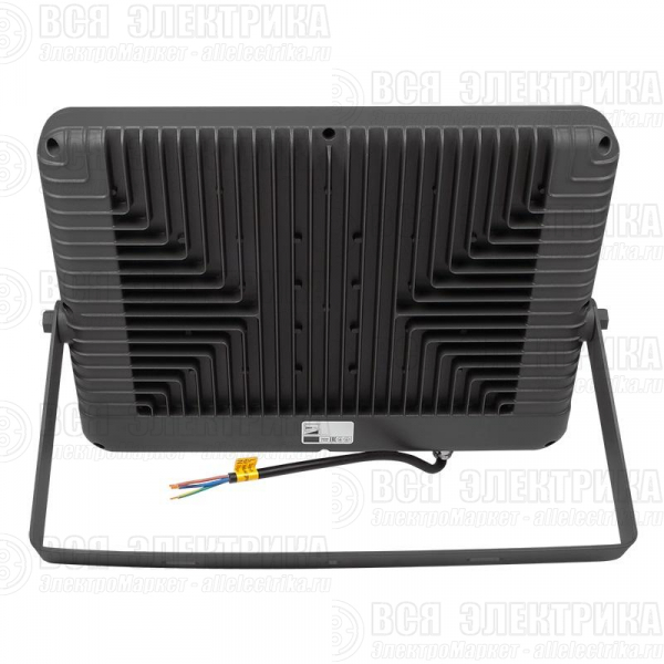 Прожектор светодиодный PFL-S2 300Вт 6500К IP65 220–240В ДО с клапаном закален. матов. стекло сер. Pro JazzWay 5007963D