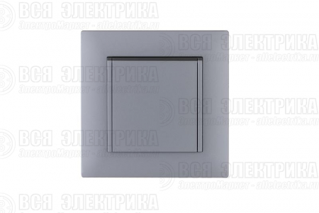 Розетка 1-м с крышкой Karea RIZZ STAR с заземл. сер. Makel 88065029