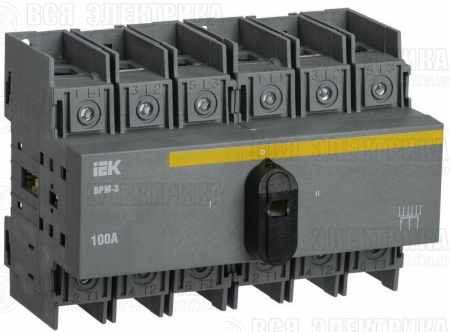 Выключатель-разъединитель модульный 3п 100А ВРМ-3 KARAT IEK MVR30-3-100