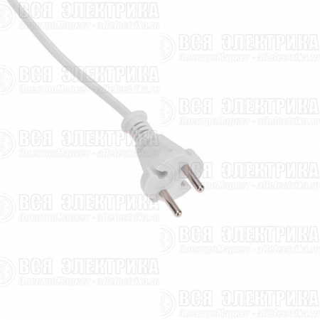 Удлинитель 2 гнезда 3м 2х0.75кв.мм б/з бел. PROCONNECT 13-4201