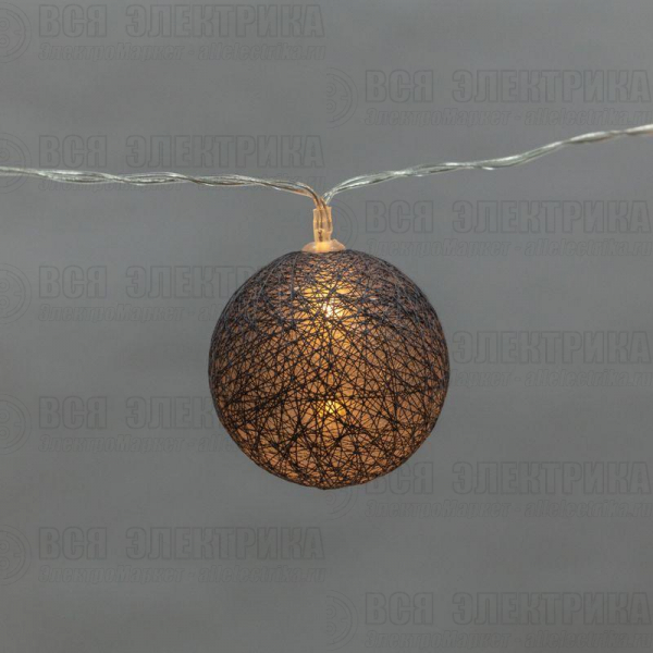 Гирлянда светодиодная "Тайские фонарики "Северное сияние" 3.5м 20LED тепл. бел. 1Вт IP20 провод ПВХ прозр. элементы питания 2хAA (не в компл.) Neon-Night 303-086