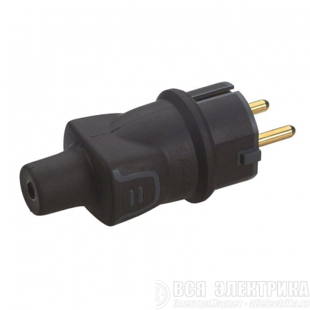Вилка электрич. каб. Helium 16А 2P+E IP44 черн. Leg 050196