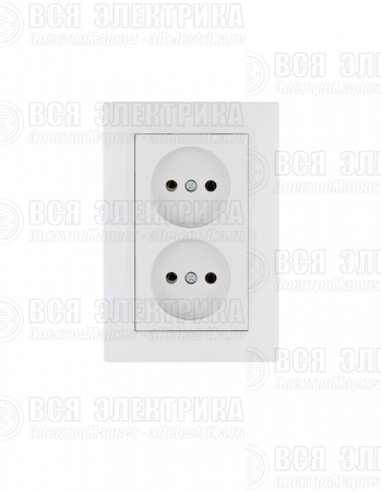 Розетка 2-я Karea RIZZ без заземл. бел. Makel 88001017